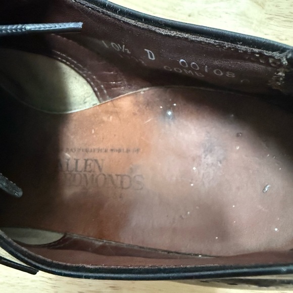 Vintage made in USA Allen Edmonds Black Leather Oxfords - Picture 7 of 9